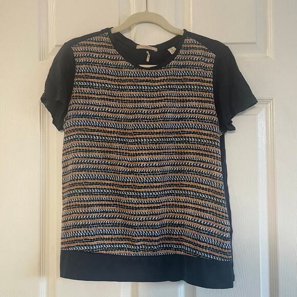 Scotch & Soda Tops - Scotch & Soda Maison Scotch Raffia Town Top XS Mixed Print Polyester Linen